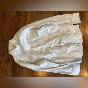 CHARLES TYRWHITT BLUE AND WHITE CHECKERED BUTTON DOWN